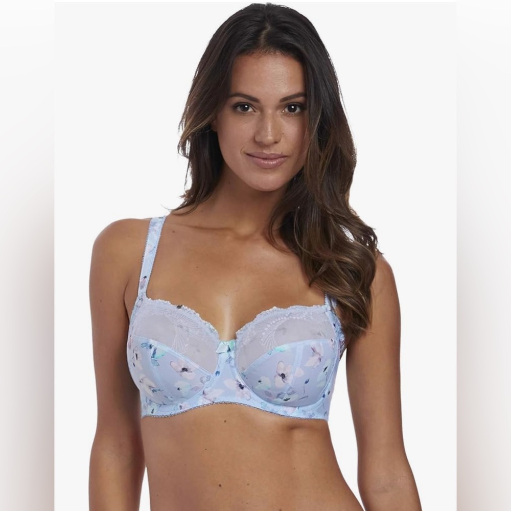 Fantasie Floral Lace Bra in Light Blue